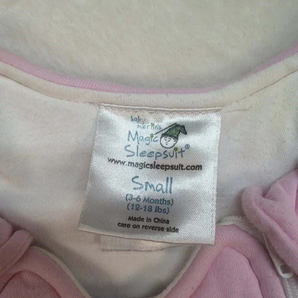 Baby Merlin Magic Sleepsuit Pink 3-6‎ Months Sleep Sack Swaddle Transition Small